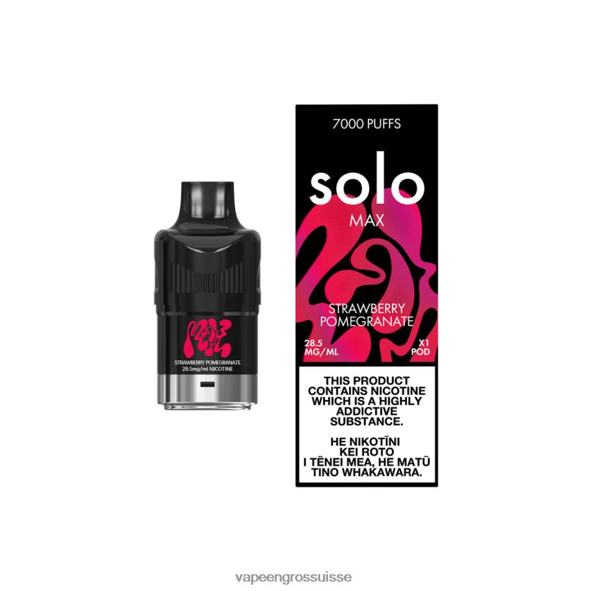 Vape Jetable Prix - Solo MAX cosse fraise grenade 8FJPV484