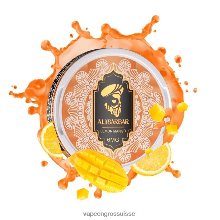 E Liquide Suisse - mangue citron 82F24261 ALIBARBAR pochette de nicotine