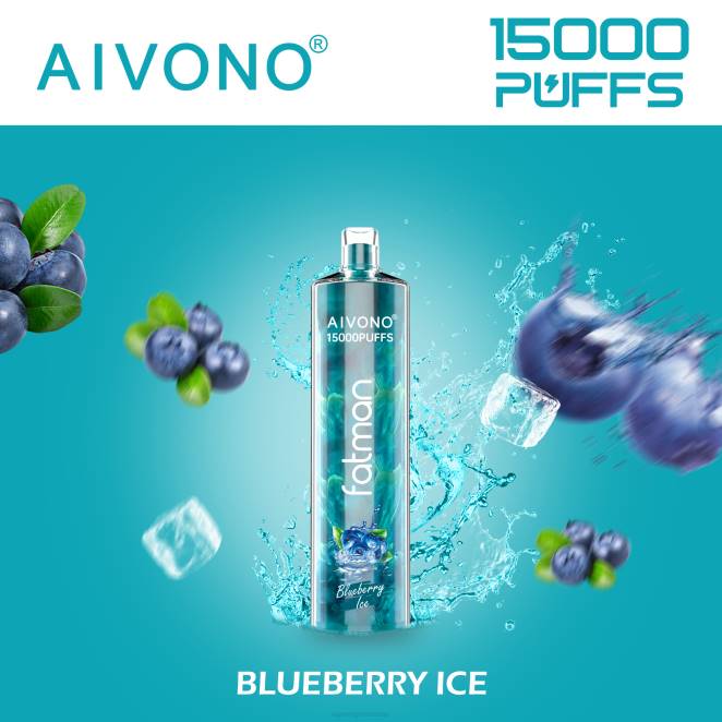 Vape Jetable Prix - Aivono FATMAN 15000 glace aux myrtilles 446J14