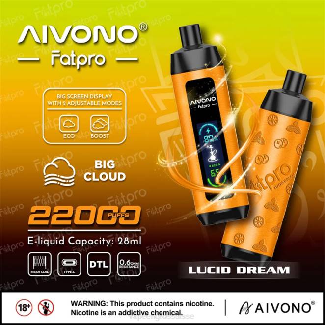 Eliquide En Gros - Aivono Fatpro 22000 rêve lucide 446J7