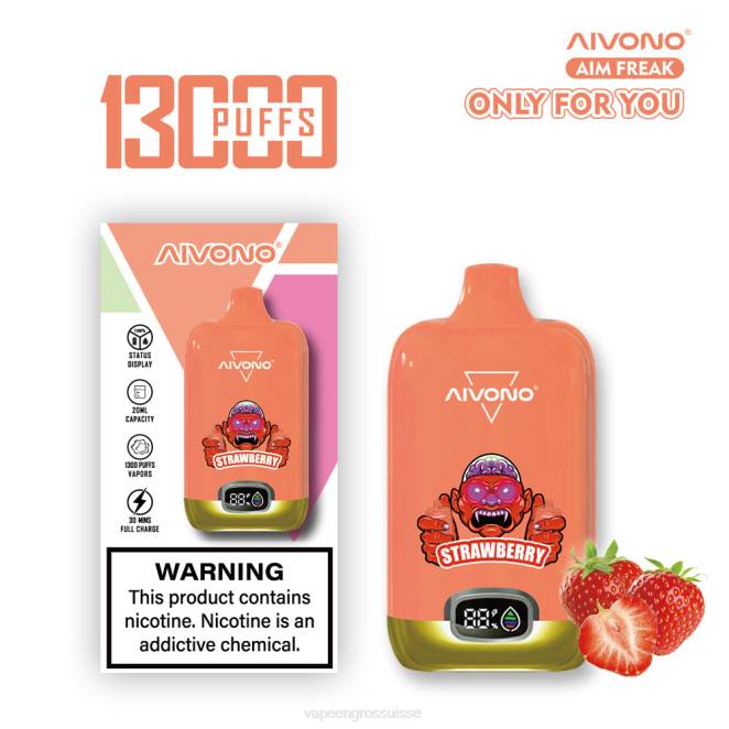 Vape En Gros - Aivono AIM FREAK 13000 fraise 446J243