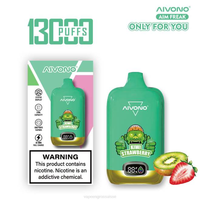 Vapoteuse En Gros - Aivono AIM FREAK 13000 kiwi fraise 446J246