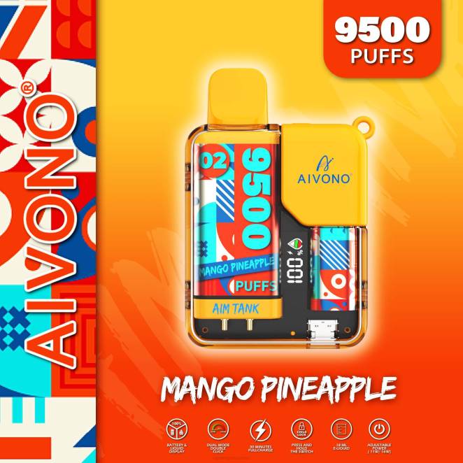 E Liquide Suisse - Aivono AIM TANK 9500 mangue ananas 446J34