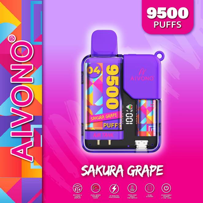 Vapoteuse En Gros - Aivono AIM TANK 9500 raisin sakura 446J36