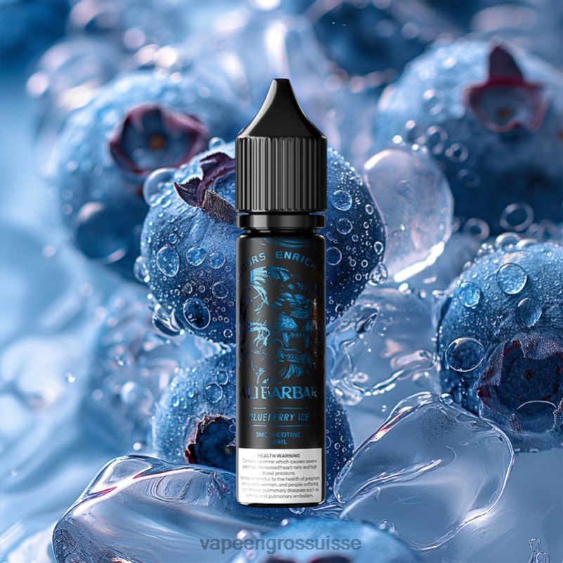 E Liquide Suisse - Alibarbar narguilé onyx glace aux myrtilles V084P86