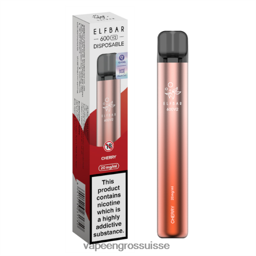 Cigarette Electronique En Gros - cerise 82F242279 ELFBAR 600V2 20mg