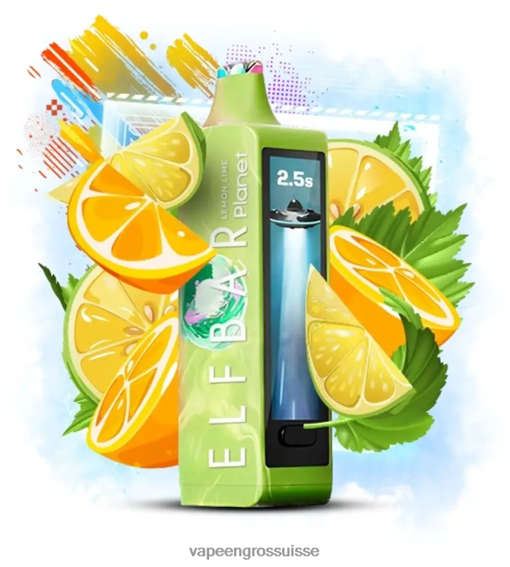 Vape Genève - citron vert Elf Bar Planet 25000 L6J2J616