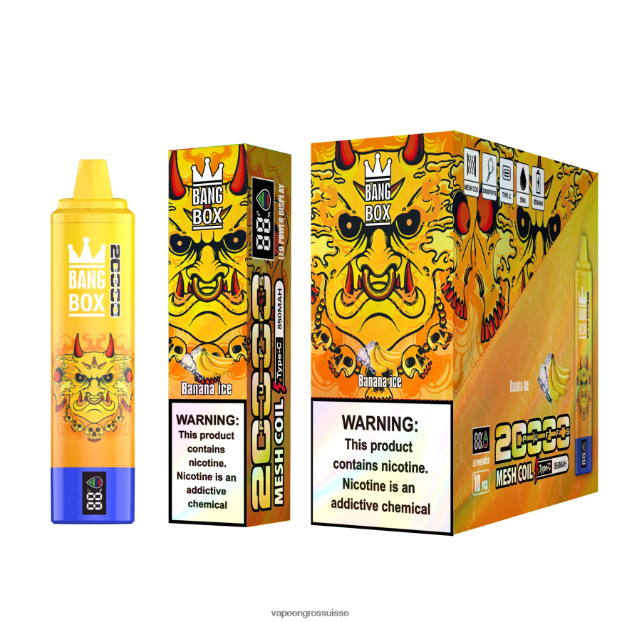 Vape Jetable Prix - Bang Box 20000 glace à la banane F4426H57