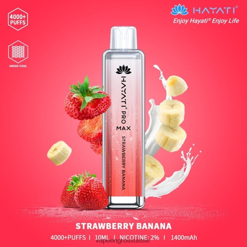 E Liquide Suisse - fraise banane 82F242193 Hayati Pro Max 4000