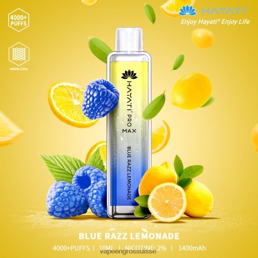 E Liquide Suisse - limonade bleue 82F242149 Hayati Pro Max 4000