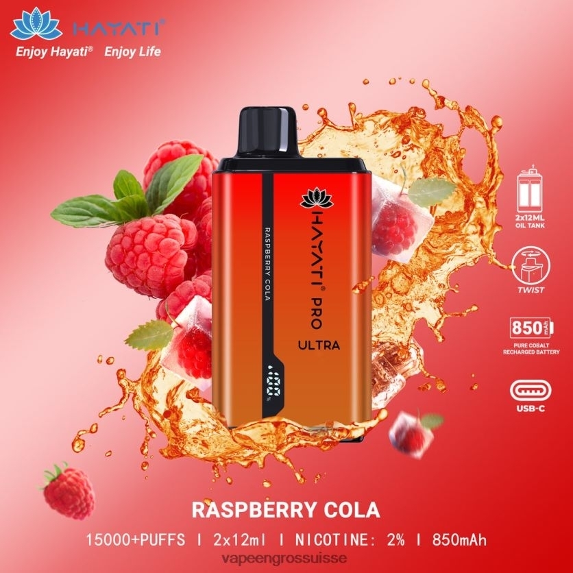 E Liquide Suisse - cola à la framboise 82F242215 Hayati Pro Ultra