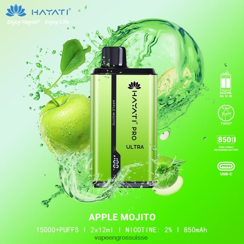 Eliquide En Gros - mojito aux pommes 82F242205 Hayati Pro Ultra