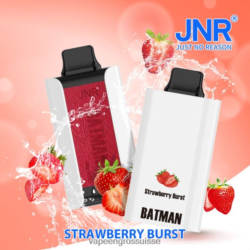 Vape Jetable Suisse - JNR BATMAN 11000 éclat de fraise VN24L13