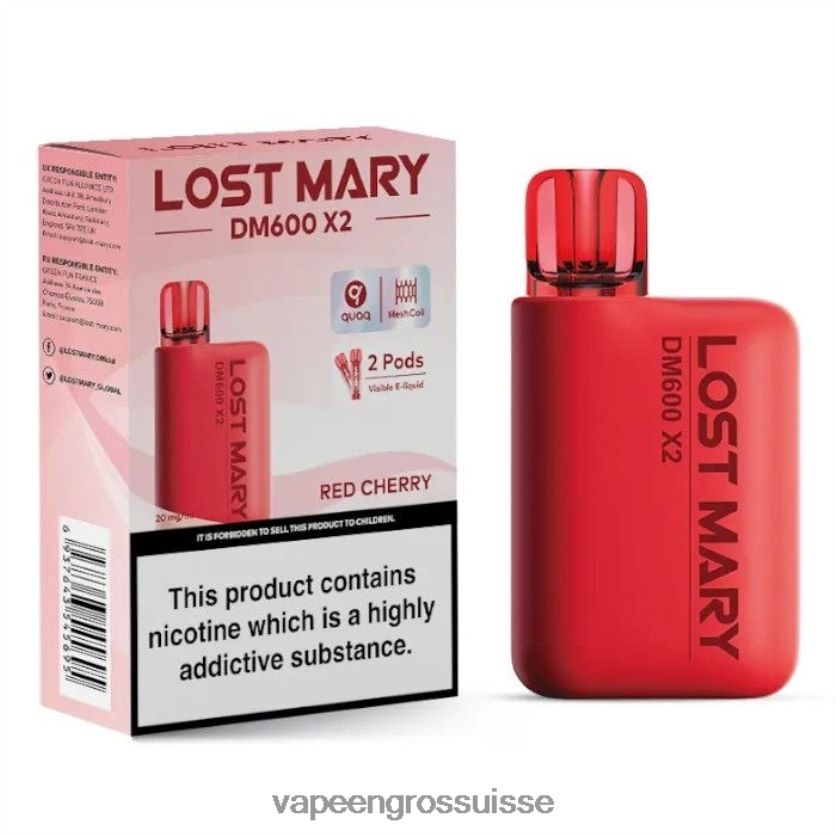 E Liquide Suisse - cerise rouge 82F242479 LOST MARY DM600 X2