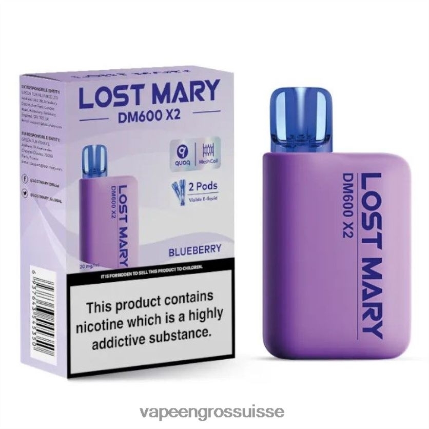 Vape En Gros - myrtille 82F242467 LOST MARY DM600 X2