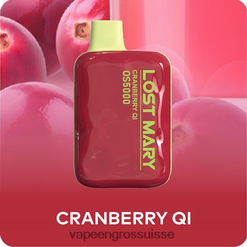 E Liquide Suisse - qi de canneberge 82F242490 LOST MARY OS5000