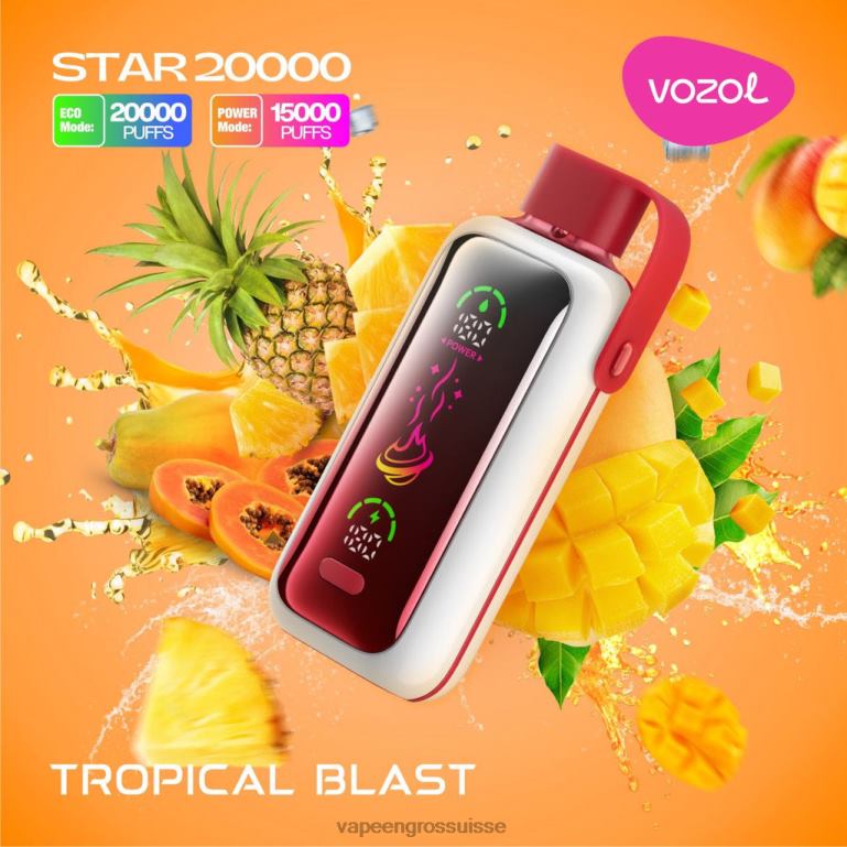 Vape Genève - explosion tropicale VOZOL STAR 20000 6LX6N2